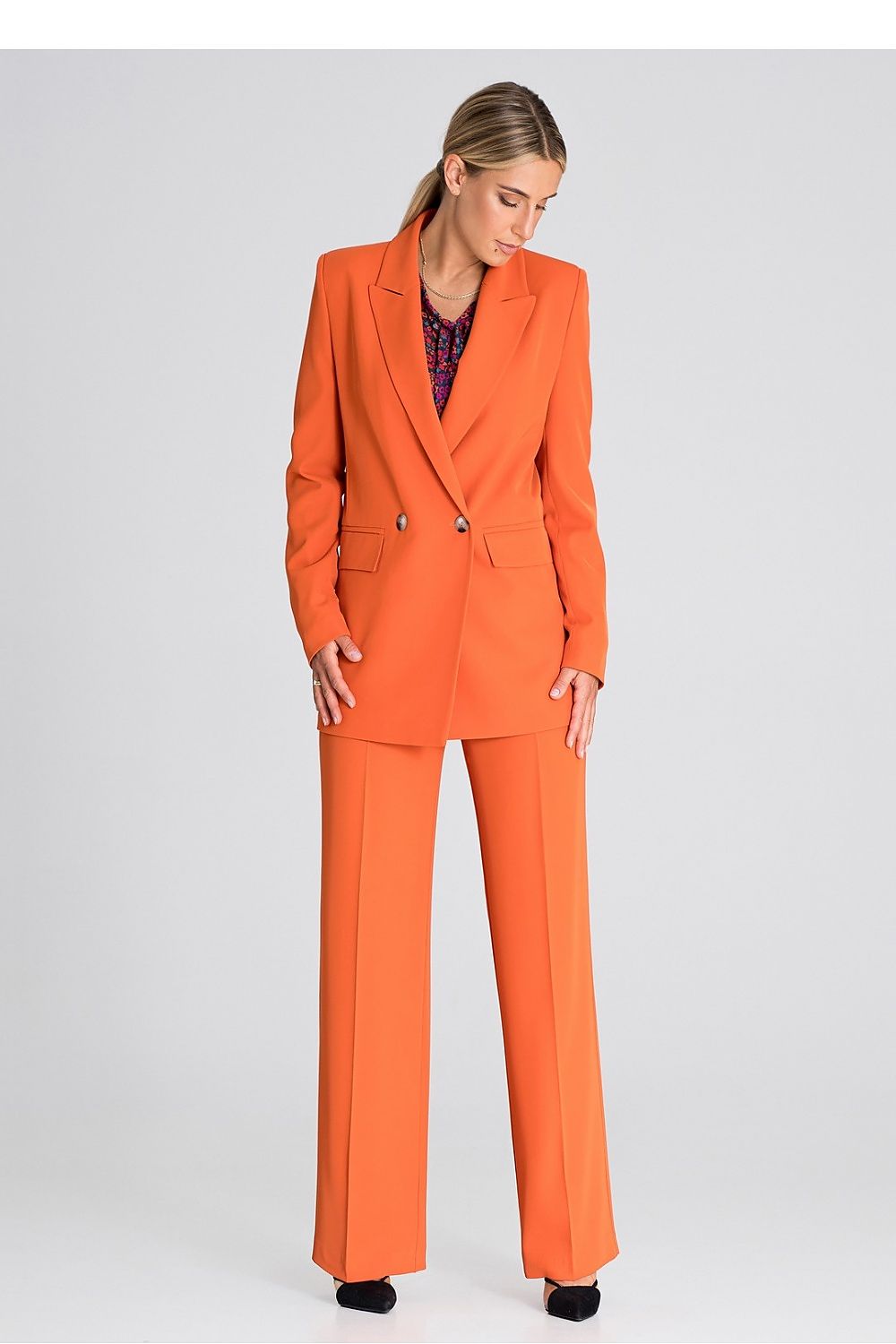   Spodnie Damskie Model M949 Orange - Figl 