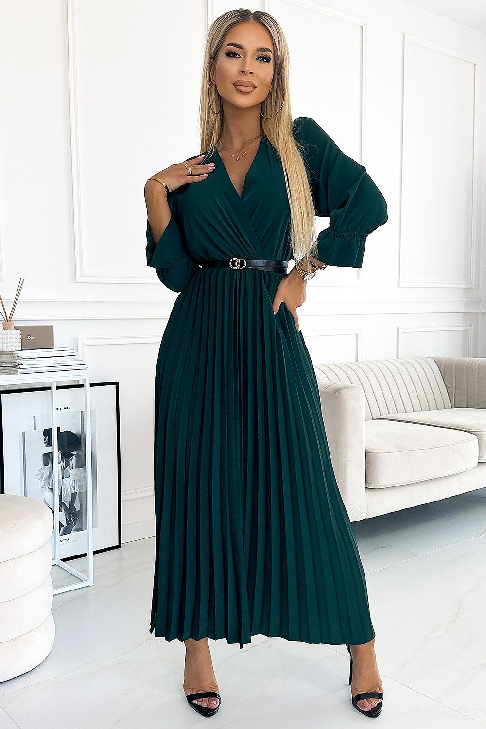   Sukienka Model Serena 462-2 Bottle Green - Numoco 